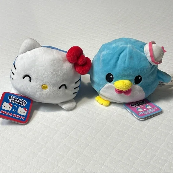 Tee Turtle Reversible Hello Kitty Tuxedo Sam Plushies Lot of 2 - Picture 6 of 10